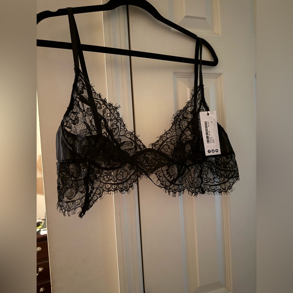 Boohoo Black Lace Bra Intimates